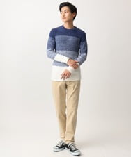 MKFDC21099 MK MICHEL KLEIN HOMME(MKミッシェルクランオム) 【ふわふわ感触／ギフト／洗える】クルーネックニット / フェザーモールヤーン ネイビー