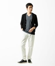 MKFGC19090 MK MICHEL KLEIN HOMME(MKミッシェルクランオム) 【洗える】七分袖カーディガン ブラック