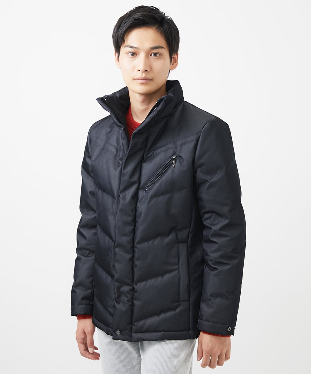 MKJAA22450 MK MICHEL KLEIN HOMME(MKミッシェルクランオム) 【再入荷！/在庫限り】ダウンブルゾン / メモリークロス ダークグレー