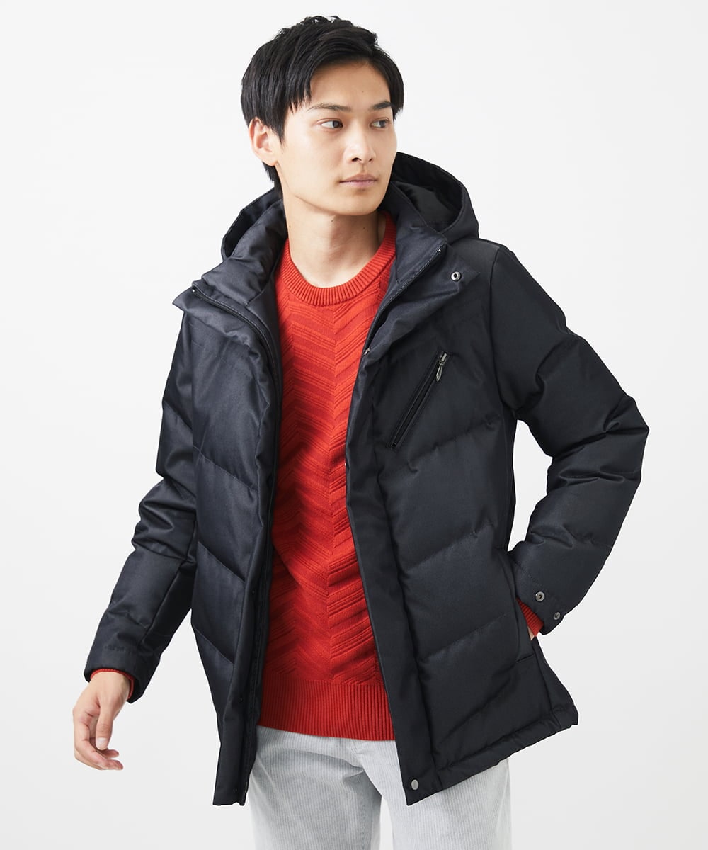 MKJAA22450 MK MICHEL KLEIN HOMME(MKミッシェルクランオム) 【再入荷！/在庫限り】ダウンブルゾン / メモリークロス ダークグレー