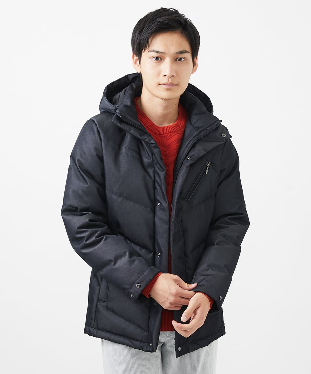 MKJAA22450 MK MICHEL KLEIN HOMME(MKミッシェルクランオム) 【再入荷！/在庫限り】ダウンブルゾン / メモリークロス ダークグレー