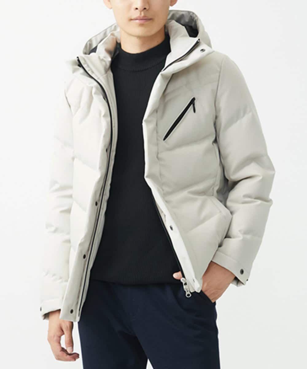 MKJAA23310 MK MICHEL KLEIN HOMME(MKミッシェルクランオム) 【残りわずか/在庫限り！】LANATEC ECOダウンブルゾン  アイボリー