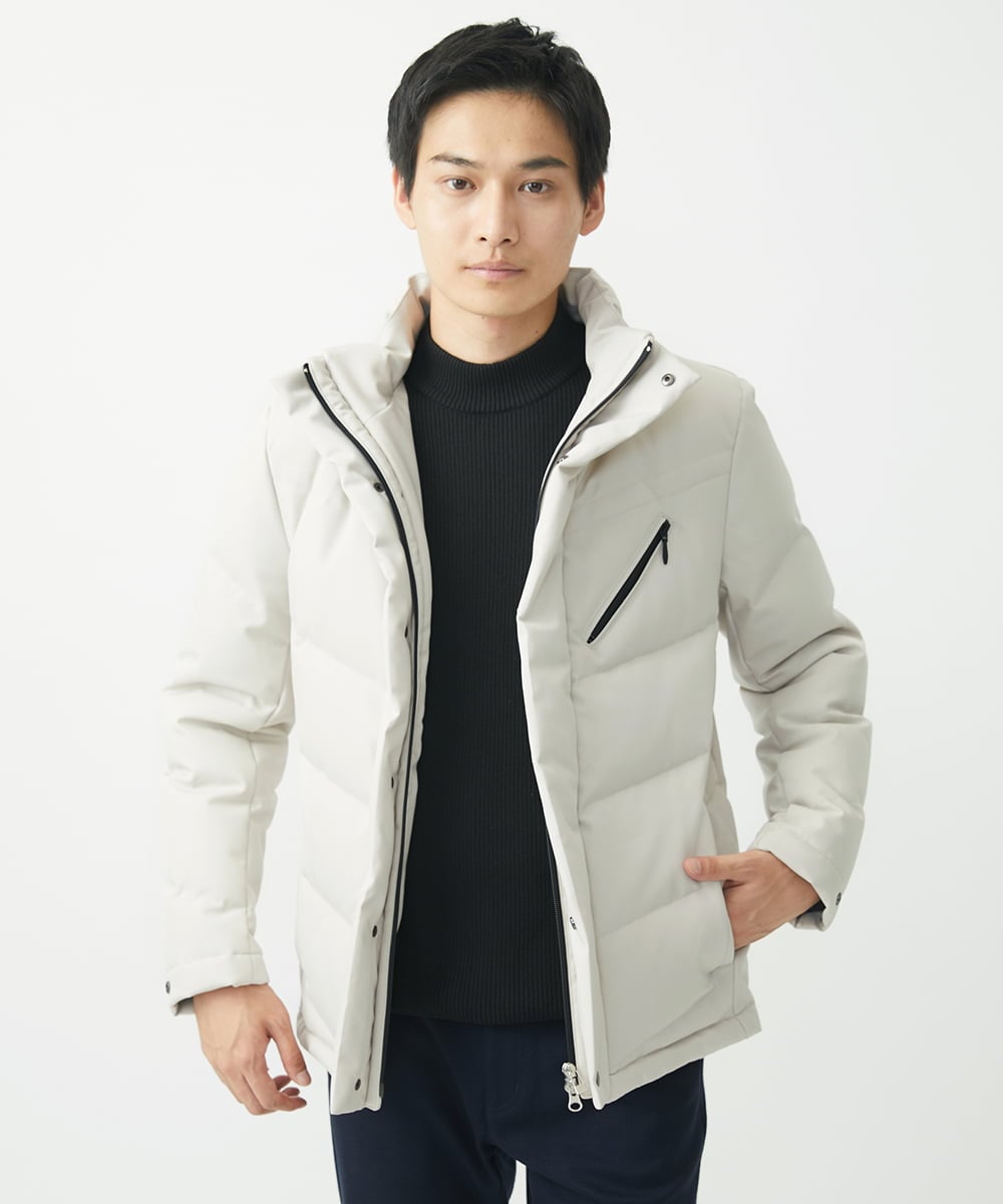 MKJAA23310 MK MICHEL KLEIN HOMME(MKミッシェルクランオム) 【残りわずか/在庫限り！】LANATEC ECOダウンブルゾン  アイボリー