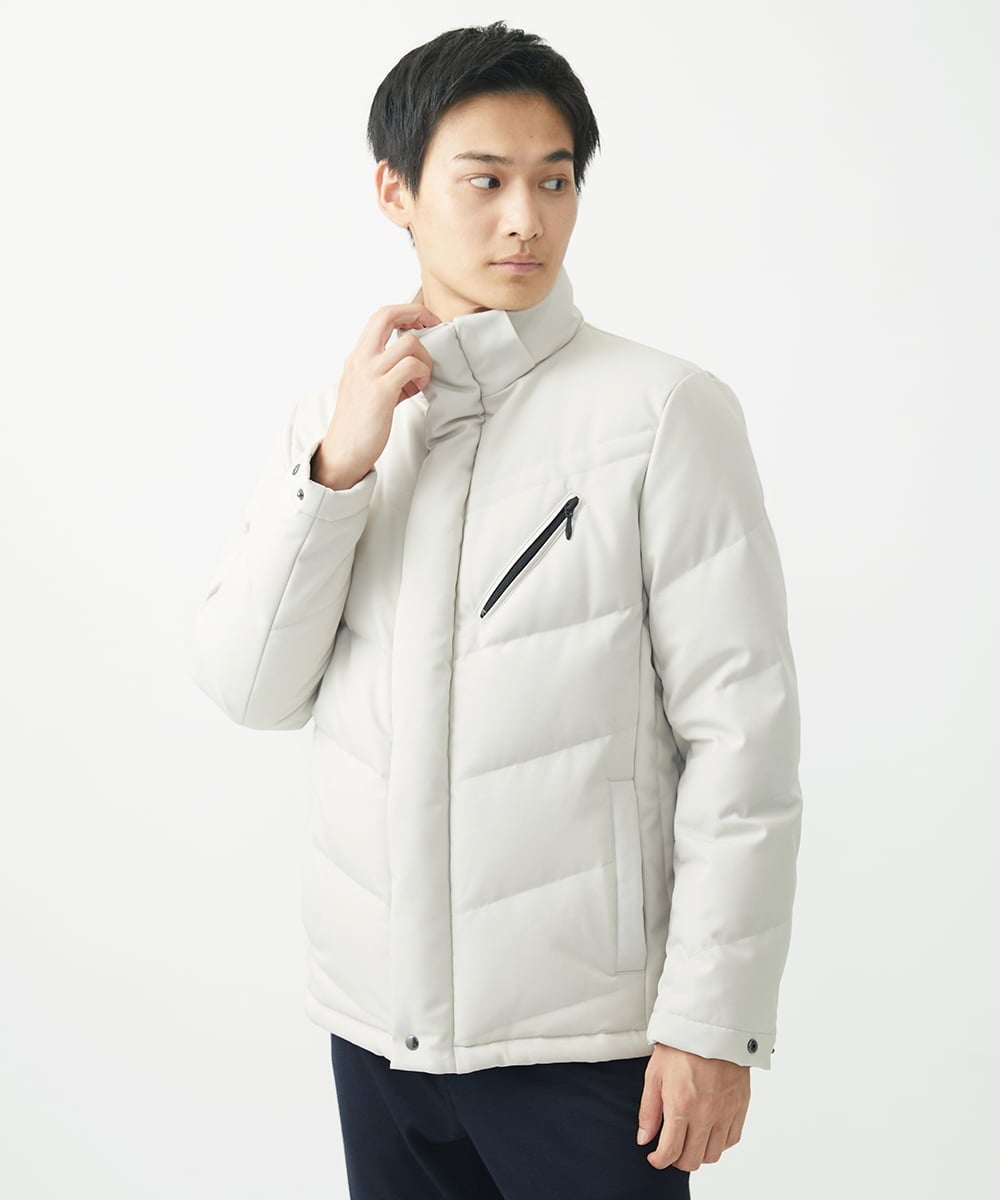 MKJAA23310 MK MICHEL KLEIN HOMME(MKミッシェルクランオム) 【残りわずか/在庫限り！】LANATEC ECOダウンブルゾン  アイボリー