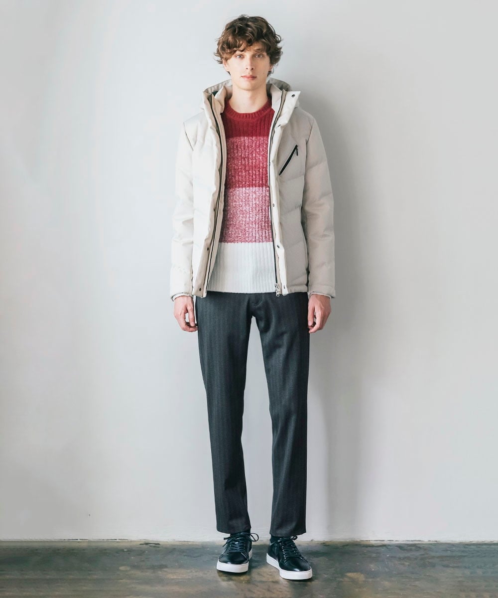 MKJAA23310 MK MICHEL KLEIN HOMME(MKミッシェルクランオム) 【残りわずか/在庫限り！】LANATEC ECOダウンブルゾン  アイボリー