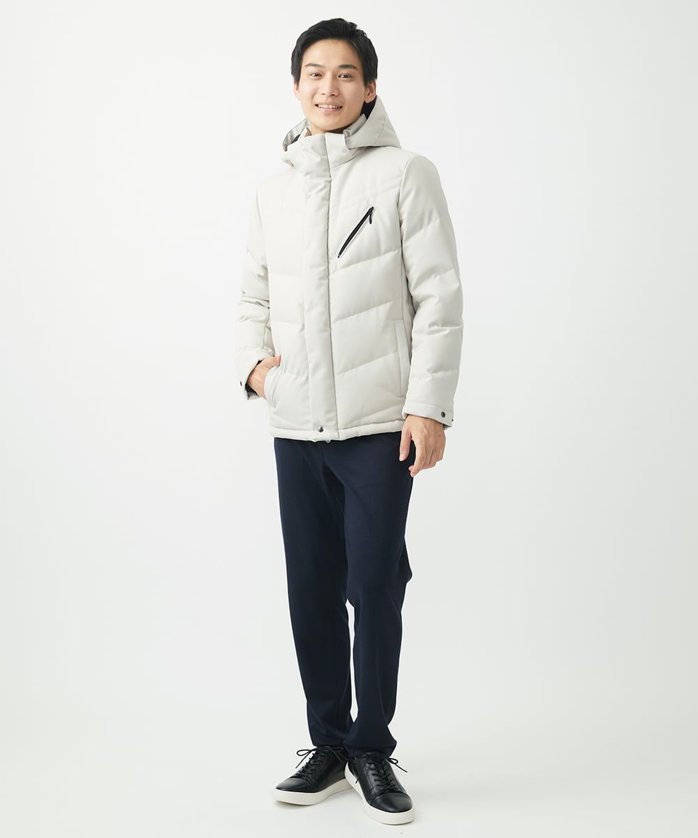 MKJAA23310 MK MICHEL KLEIN HOMME(MKミッシェルクランオム) 【残りわずか/在庫限り！】LANATEC ECOダウンブルゾン  アイボリー