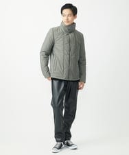 MKJAC18290 MK MICHEL KLEIN HOMME(MKミッシェルクランオム) 【再入荷！/ラスト１/LLサイズのみ】フェイクレイヤード中綿ブルゾン/ビンテージワッシャー グレー