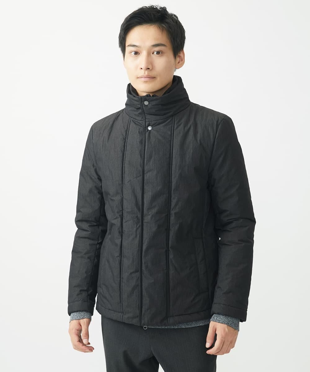 MKJAC18290 MK MICHEL KLEIN HOMME(MKミッシェルクランオム) 【再入荷！/ラスト１/LLサイズのみ】フェイクレイヤード中綿ブルゾン/ビンテージワッシャー グレー