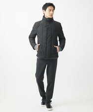 MKJAC18290 MK MICHEL KLEIN HOMME(MKミッシェルクランオム) 【再入荷！/ラスト１/LLサイズのみ】フェイクレイヤード中綿ブルゾン/ビンテージワッシャー グレー