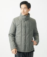 MKJAC18290 MK MICHEL KLEIN HOMME(MKミッシェルクランオム) 【再入荷！/ラスト１/LLサイズのみ】フェイクレイヤード中綿ブルゾン/ビンテージワッシャー グレー