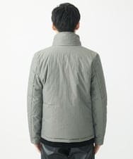 MKJAC18290 MK MICHEL KLEIN HOMME(MKミッシェルクランオム) 【再入荷！/ラスト１/LLサイズのみ】フェイクレイヤード中綿ブルゾン/ビンテージワッシャー グレー