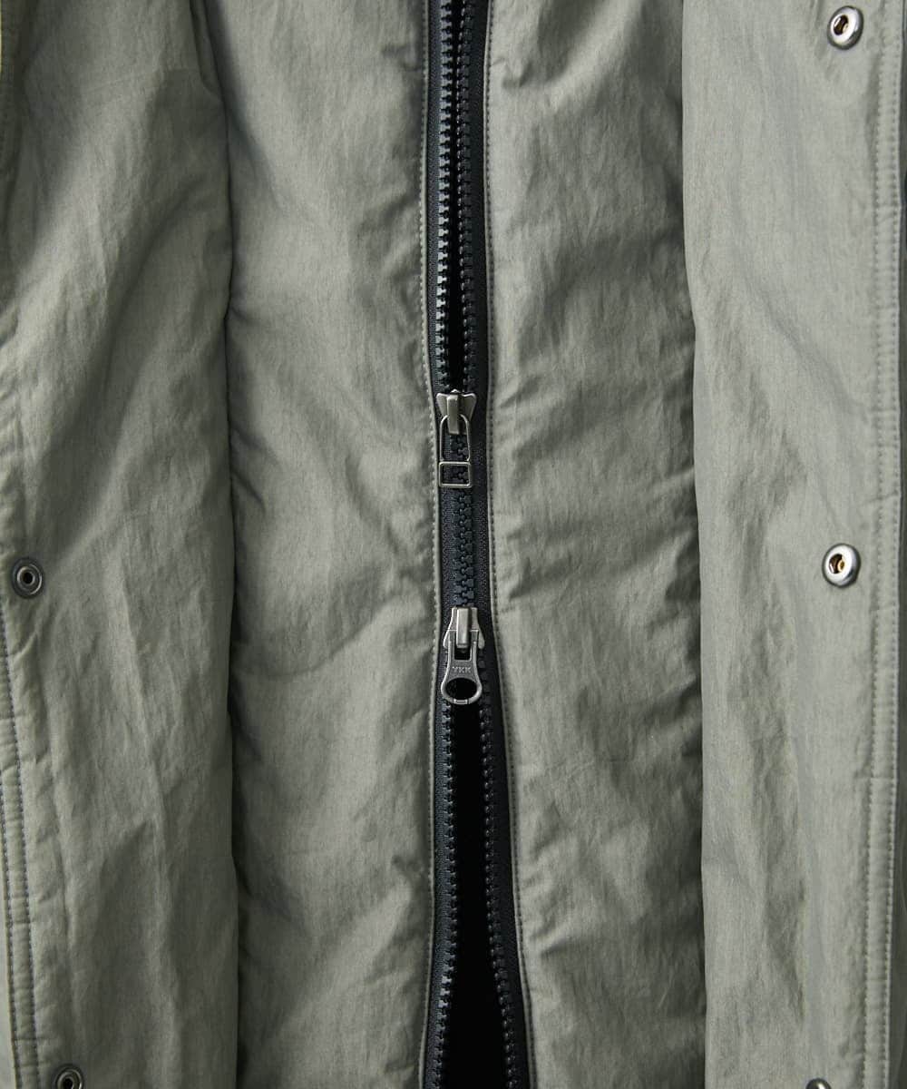 MKJAC18290 MK MICHEL KLEIN HOMME(MKミッシェルクランオム) 【再入荷！/ラスト１/LLサイズのみ】フェイクレイヤード中綿ブルゾン/ビンテージワッシャー グレー