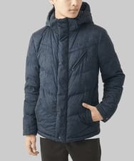 MKJAC21310 MK MICHEL KLEIN HOMME(MKミッシェルクランオム) 【残りわずか/在庫限り！/ストレッチ】ダウンブルゾン / スエードタッチライト ネイビー