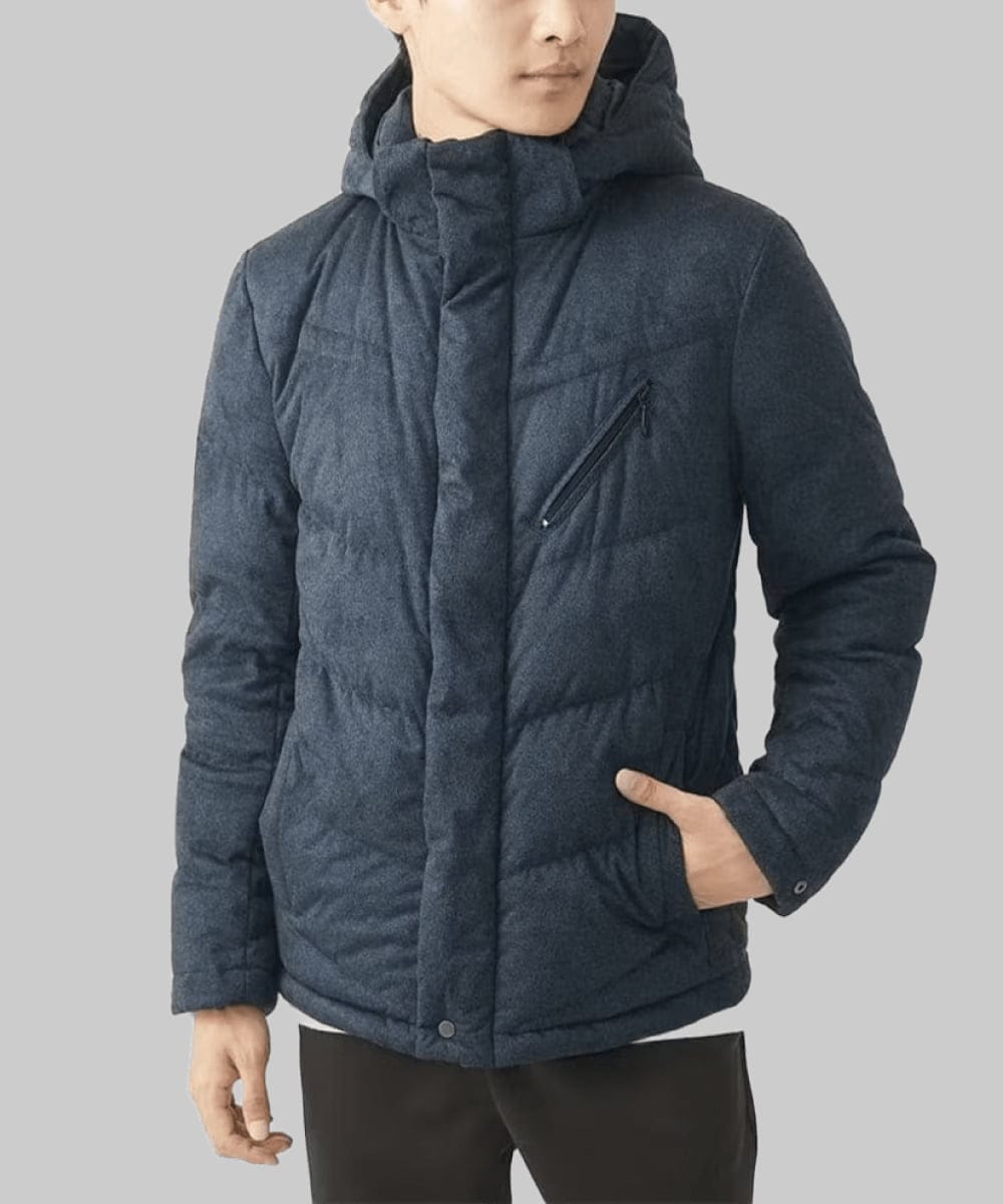 MKJAC21310 MK MICHEL KLEIN HOMME(MKミッシェルクランオム) 【残りわずか/在庫限り！/ストレッチ】ダウンブルゾン / スエードタッチライト ネイビー