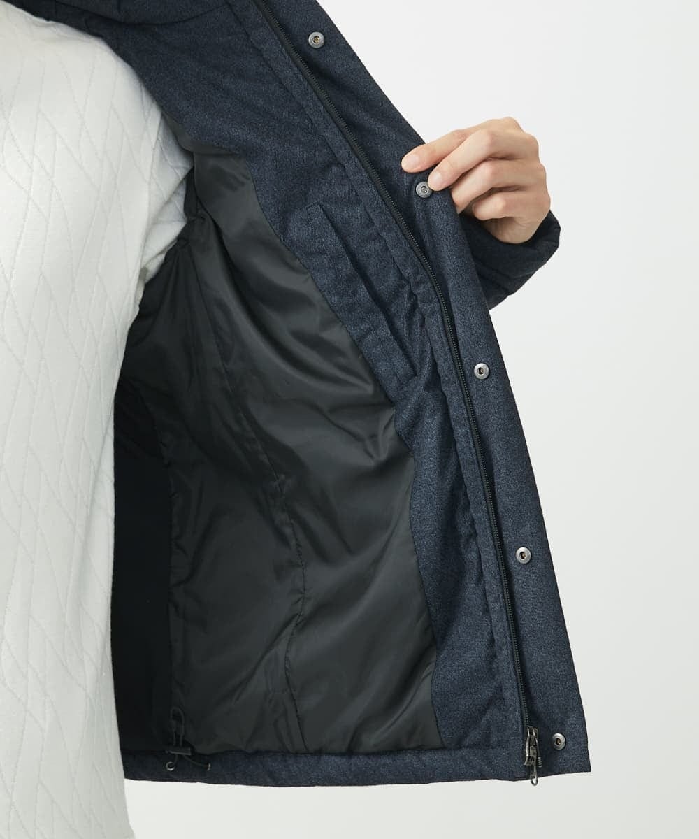 MKJAC21310 MK MICHEL KLEIN HOMME(MKミッシェルクランオム) 【残りわずか/在庫限り！/ストレッチ】ダウンブルゾン / スエードタッチライト ネイビー