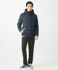 MKJAC21310 MK MICHEL KLEIN HOMME(MKミッシェルクランオム) 【残りわずか/在庫限り！/ストレッチ】ダウンブルゾン / スエードタッチライト ネイビー