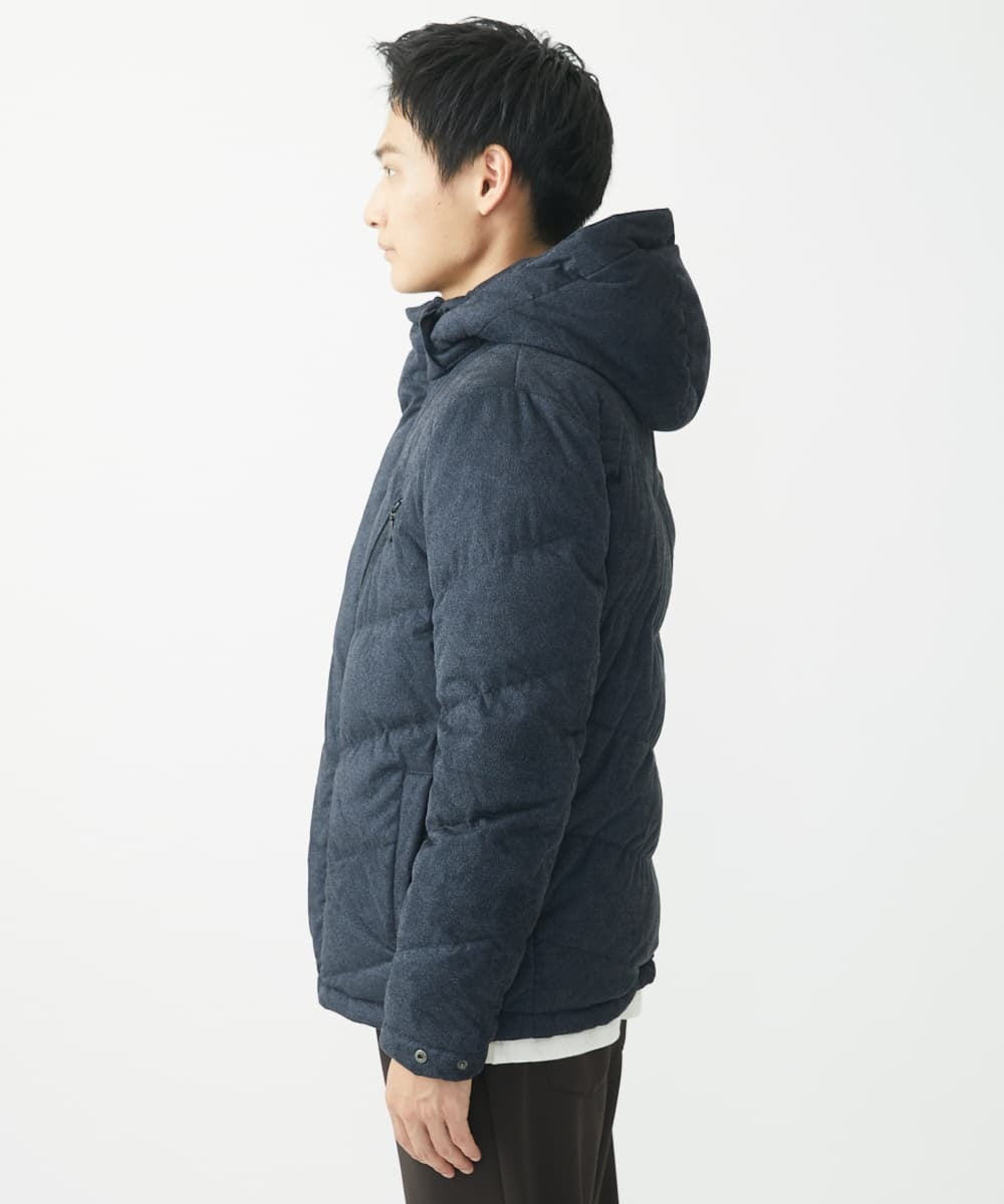 MKJAC21310 MK MICHEL KLEIN HOMME(MKミッシェルクランオム) 【残りわずか/在庫限り！/ストレッチ】ダウンブルゾン / スエードタッチライト ネイビー