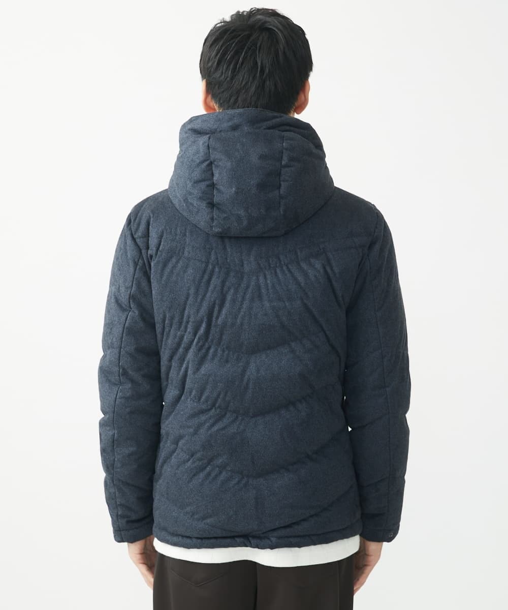 MKJAC21310 MK MICHEL KLEIN HOMME(MKミッシェルクランオム) 【残りわずか/在庫限り！/ストレッチ】ダウンブルゾン / スエードタッチライト ネイビー
