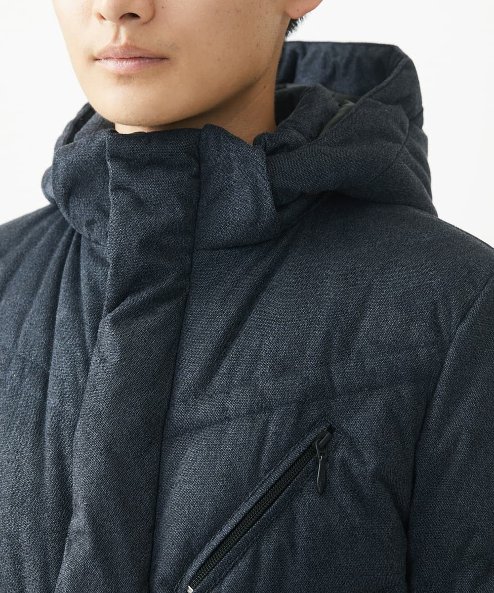 MKJAC21310 MK MICHEL KLEIN HOMME(MKミッシェルクランオム) 【残りわずか/在庫限り！/ストレッチ】ダウンブルゾン / スエードタッチライト ネイビー