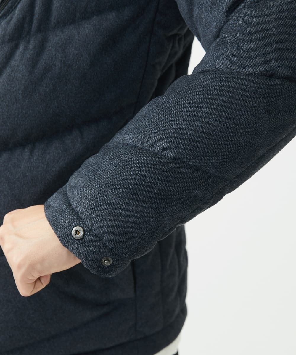 MKJAC21310 MK MICHEL KLEIN HOMME(MKミッシェルクランオム) 【残りわずか/在庫限り！/ストレッチ】ダウンブルゾン / スエードタッチライト ネイビー