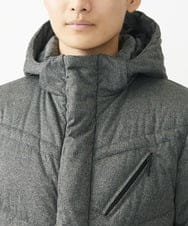 MKJAC21310 MK MICHEL KLEIN HOMME(MKミッシェルクランオム) 【残りわずか/在庫限り！/ストレッチ】ダウンブルゾン / スエードタッチライト ダークグレー