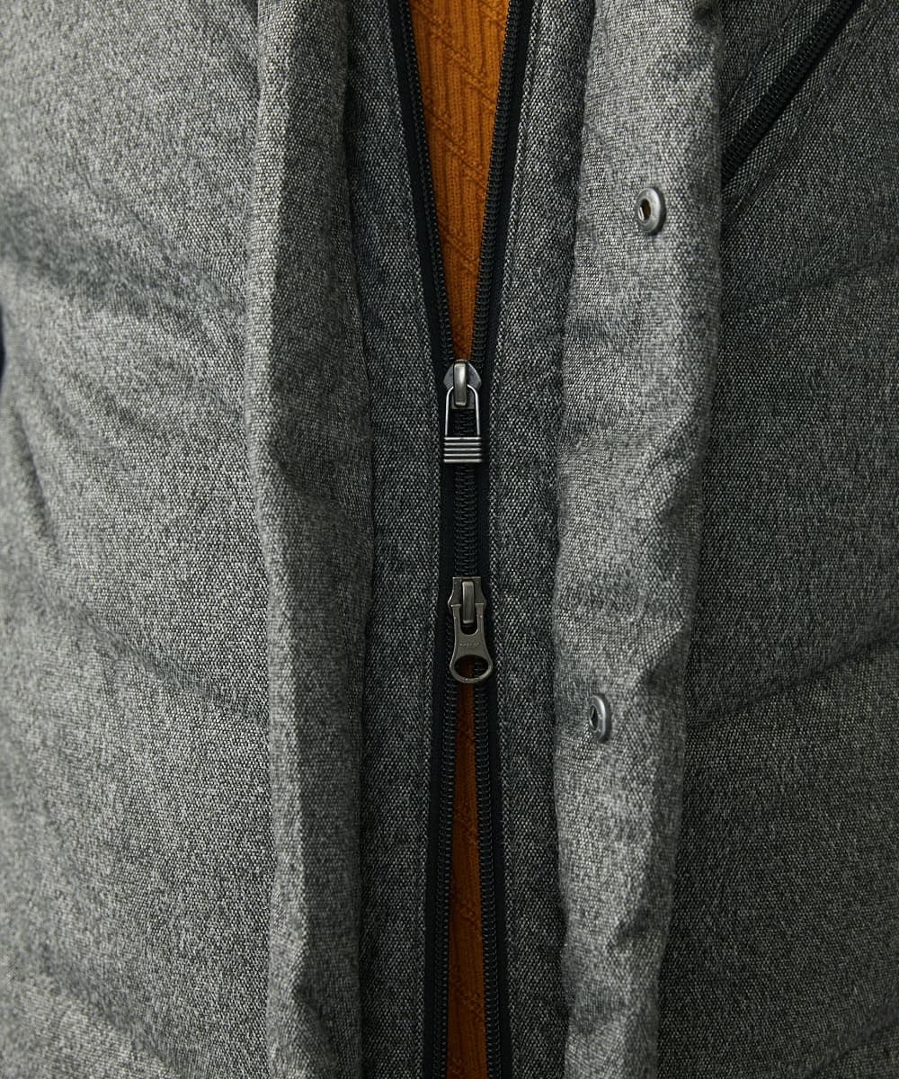 MKJAC21310 MK MICHEL KLEIN HOMME(MKミッシェルクランオム) 【残りわずか/在庫限り！/ストレッチ】ダウンブルゾン / スエードタッチライト ダークグレー