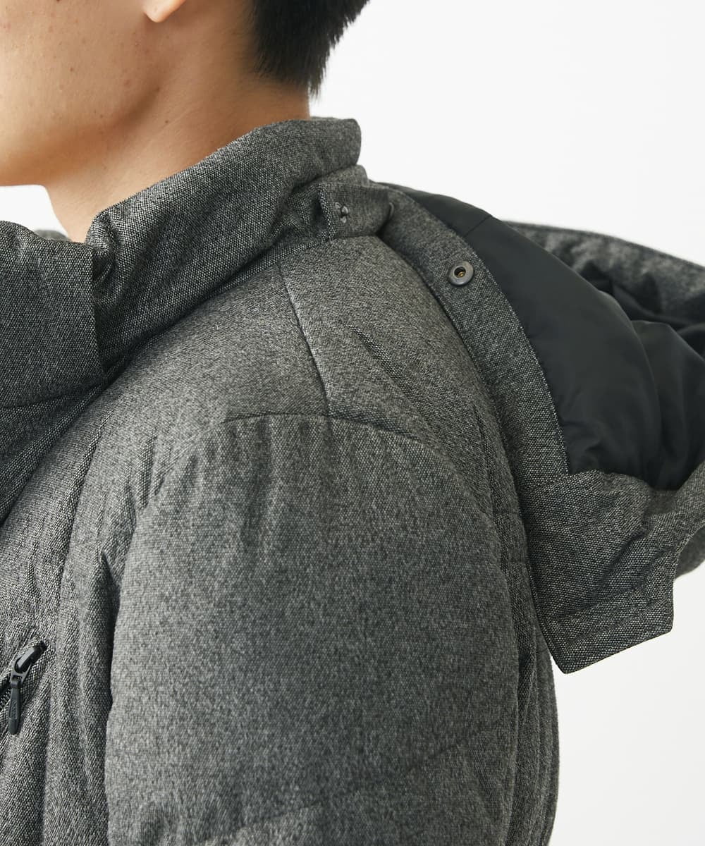 MKJAC21310 MK MICHEL KLEIN HOMME(MKミッシェルクランオム) 【残りわずか/在庫限り！/ストレッチ】ダウンブルゾン / スエードタッチライト ダークグレー