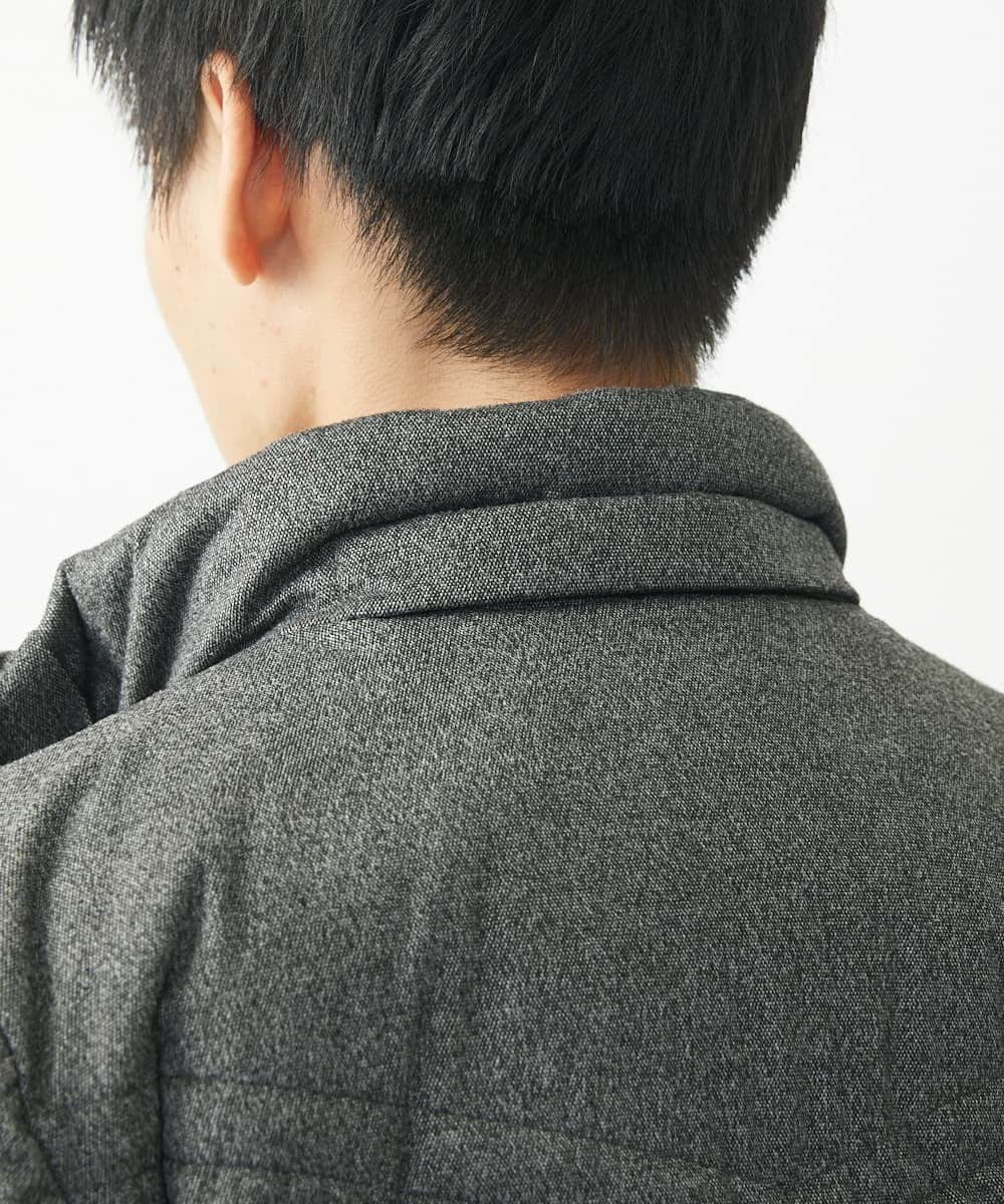 MKJAC21310 MK MICHEL KLEIN HOMME(MKミッシェルクランオム) 【残りわずか/在庫限り！/ストレッチ】ダウンブルゾン / スエードタッチライト ダークグレー