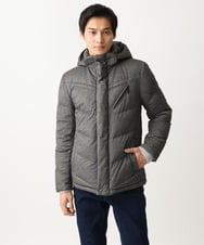 MKJAC21310 MK MICHEL KLEIN HOMME(MKミッシェルクランオム) 【残りわずか/在庫限り！/ストレッチ】ダウンブルゾン / スエードタッチライト ダークグレー