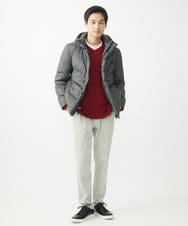 MKJAC21310 MK MICHEL KLEIN HOMME(MKミッシェルクランオム) 【残りわずか/在庫限り！/ストレッチ】ダウンブルゾン / スエードタッチライト ダークグレー