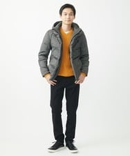 MKJAC21310 MK MICHEL KLEIN HOMME(MKミッシェルクランオム) 【残りわずか/在庫限り！/ストレッチ】ダウンブルゾン / スエードタッチライト ダークグレー