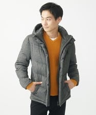 MKJAC21310 MK MICHEL KLEIN HOMME(MKミッシェルクランオム) 【残りわずか/在庫限り！/ストレッチ】ダウンブルゾン / スエードタッチライト ダークグレー