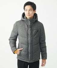 MKJAC21310 MK MICHEL KLEIN HOMME(MKミッシェルクランオム) 【残りわずか/在庫限り！/ストレッチ】ダウンブルゾン / スエードタッチライト ダークグレー