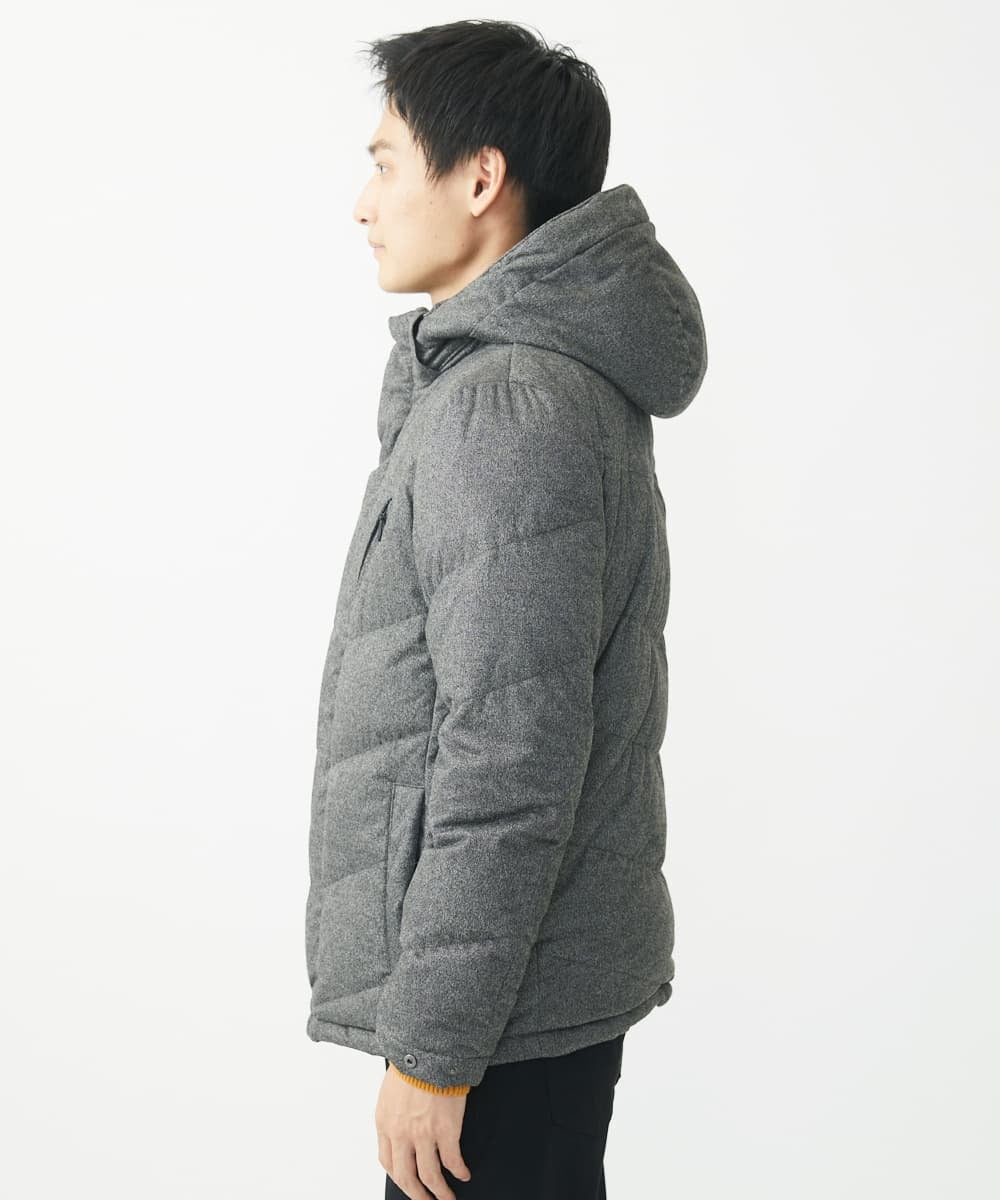 MKJAC21310 MK MICHEL KLEIN HOMME(MKミッシェルクランオム) 【残りわずか/在庫限り！/ストレッチ】ダウンブルゾン / スエードタッチライト ダークグレー