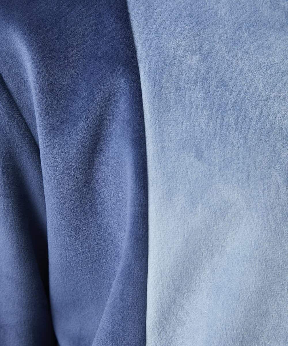MKJAC29130 MK MICHEL KLEIN HOMME(MKミッシェルクランオム) 【残りわずか/在庫限り/洗える】切り替えパーカー/マイクロベロア ライトブルー