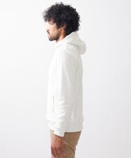 MKJAC29130 MK MICHEL KLEIN HOMME(MKミッシェルクランオム) 【残りわずか/在庫限り/洗える】切り替えパーカー/マイクロベロア ホワイト