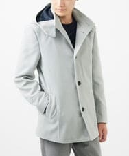 MKJAC31181 MK MICHEL KLEIN HOMME(MKミッシェルクランオム) 【カラー･サイズ残りわずか】2WAYハーフコートブルゾン / TEC EASY MELTON グリーン