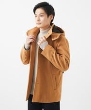 MKJAC31181 MK MICHEL KLEIN HOMME(MKミッシェルクランオム) 【カラー･サイズ残りわずか】2WAYハーフコートブルゾン / TEC EASY MELTON ベージュ