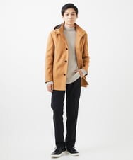 MKJAC31181 MK MICHEL KLEIN HOMME(MKミッシェルクランオム) 【カラー･サイズ残りわずか】2WAYハーフコートブルゾン / TEC EASY MELTON ベージュ