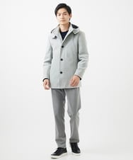 MKJAC31181 MK MICHEL KLEIN HOMME(MKミッシェルクランオム) 【カラー･サイズ残りわずか】2WAYハーフコートブルゾン / TEC EASY MELTON ベージュ