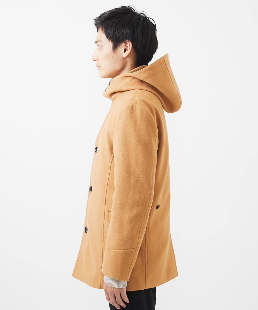 MKJAC31181 MK MICHEL KLEIN HOMME(MKミッシェルクランオム) 【カラー･サイズ残りわずか】2WAYハーフコートブルゾン / TEC EASY MELTON ベージュ