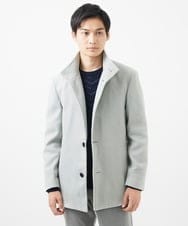 MKJAC31181 MK MICHEL KLEIN HOMME(MKミッシェルクランオム) 【カラー･サイズ残りわずか】2WAYハーフコートブルゾン / TEC EASY MELTON ベージュ