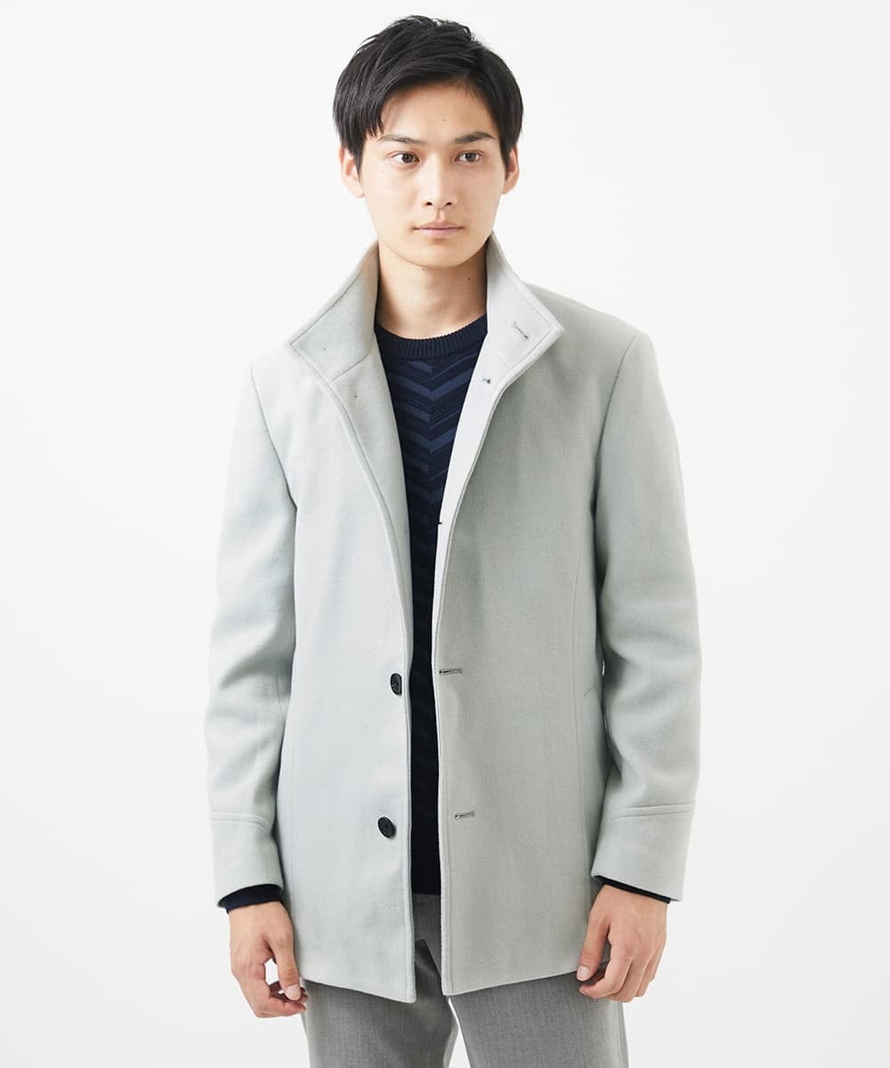 MKJAC31181 MK MICHEL KLEIN HOMME(MKミッシェルクランオム) 【カラー･サイズ残りわずか】2WAYハーフコートブルゾン / TEC EASY MELTON ベージュ