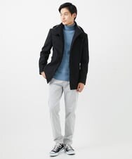 MKJAC31181 MK MICHEL KLEIN HOMME(MKミッシェルクランオム) 【カラー･サイズ残りわずか】2WAYハーフコートブルゾン / TEC EASY MELTON ベージュ