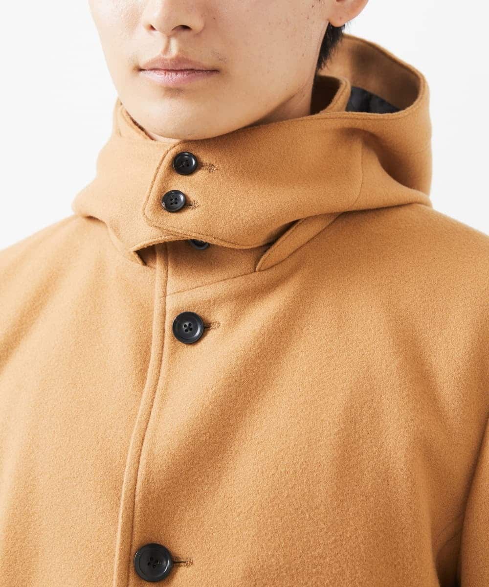 MKJAC31181 MK MICHEL KLEIN HOMME(MKミッシェルクランオム) 【カラー･サイズ残りわずか】2WAYハーフコートブルゾン / TEC EASY MELTON ベージュ