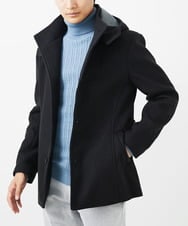 MKJAC31181 MK MICHEL KLEIN HOMME(MKミッシェルクランオム) 【カラー･サイズ残りわずか】2WAYハーフコートブルゾン / TEC EASY MELTON ブラック