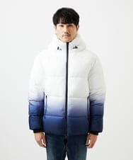 MKJAC80150 MK MICHEL KLEIN HOMME(MKミッシェルクランオム) 【ラスト１！/ゆったりサイズ】フード中綿グラデーションブルゾン ブルー