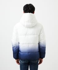 MKJAC80150 MK MICHEL KLEIN HOMME(MKミッシェルクランオム) 【ラスト１！/ゆったりサイズ】フード中綿グラデーションブルゾン ブルー