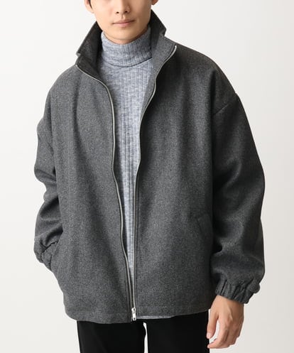 MKJAC86150 MK MICHEL KLEIN HOMME 【残りわずか/在庫限り/ゆったりサイズ】ジップアップジャケット/ジャージメルトン