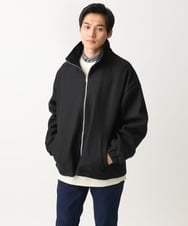 MKJAC86150 MK MICHEL KLEIN HOMME(MKミッシェルクランオム) 【残りわずか/在庫限り/ゆったりサイズ】ジップアップジャケット/ジャージメルトン ダークグレー